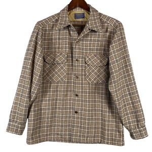 VTG 60s 70s Pendleton Mens L Wool Made In USA Shacket Button Up Jacket Western